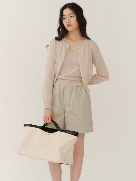 Kindersalmon Posell Canvas Tote Bag Ecru