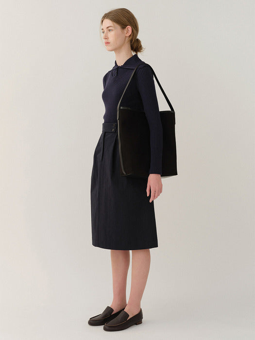 Kindersalmon Fouette Cotton Skirt Dark-Navy