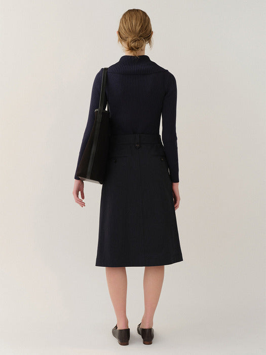 Kindersalmon Fouette Cotton Skirt Dark-Navy