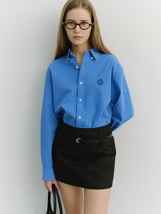 Dunst D-Buckle Thin Leather Belt Black