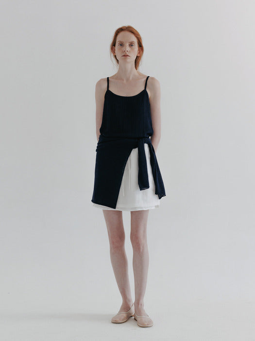 [moia] double mini skirt (white)