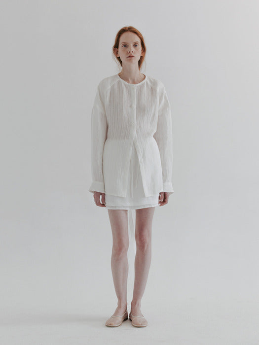 [moia] linen round shirt (white)