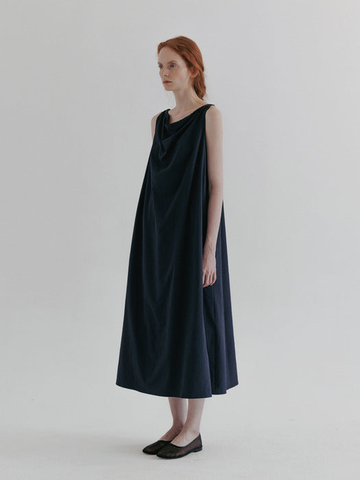 [moia] seersucker dress (navy)