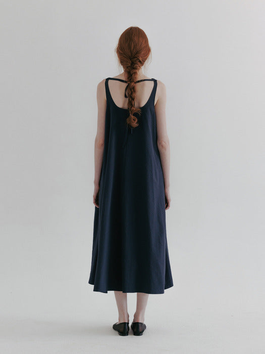 [moia] seersucker dress (navy)