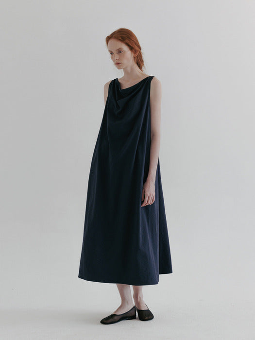 [moia] seersucker dress (navy)