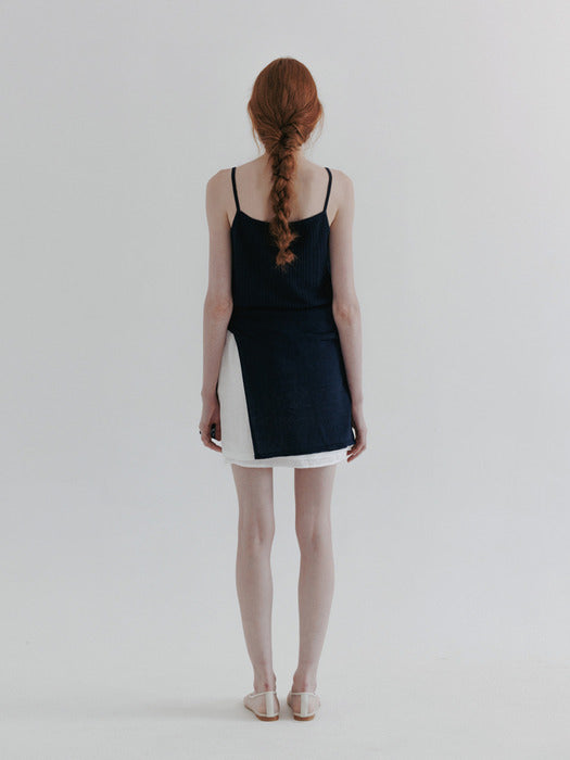 [moia] ribbed sleeveless (navy)