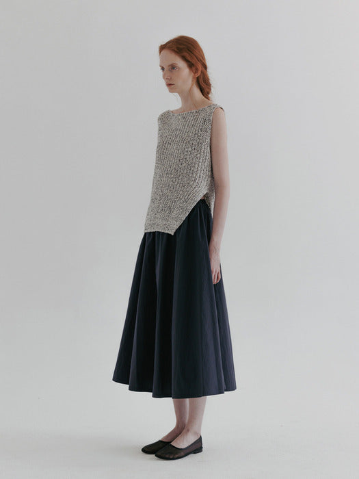 [moia] rustic knit top (blue gray)