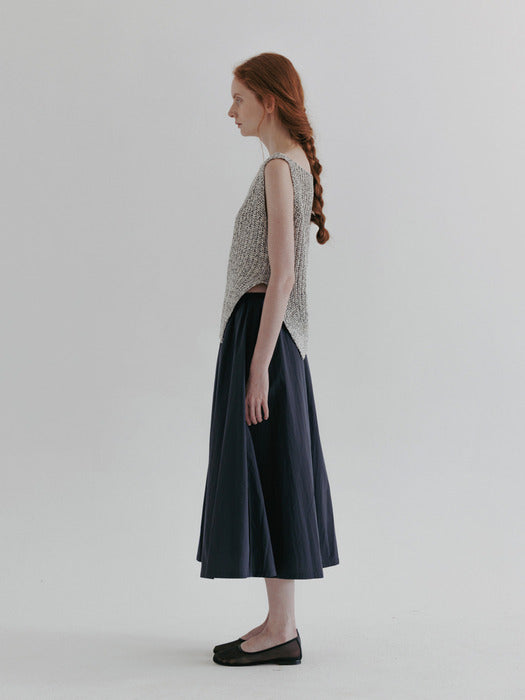 [moia] rustic knit top (blue gray)