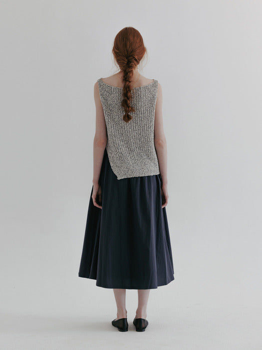 [moia] rustic knit top (blue gray)