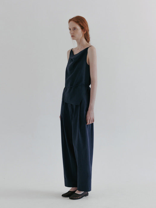 [moia] square cowl sleeveless (navy)