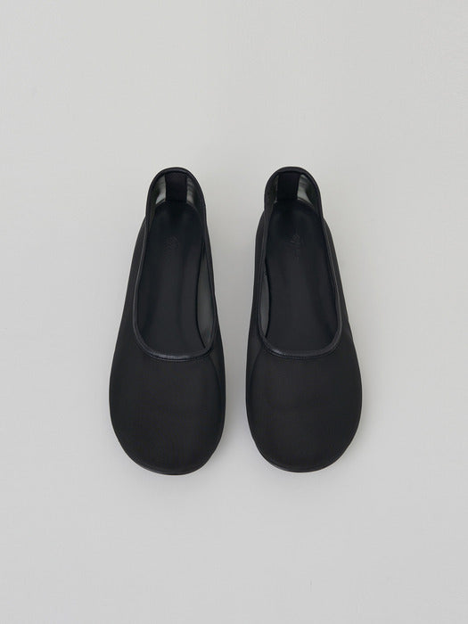 [moia] mesh flat shoes (black)