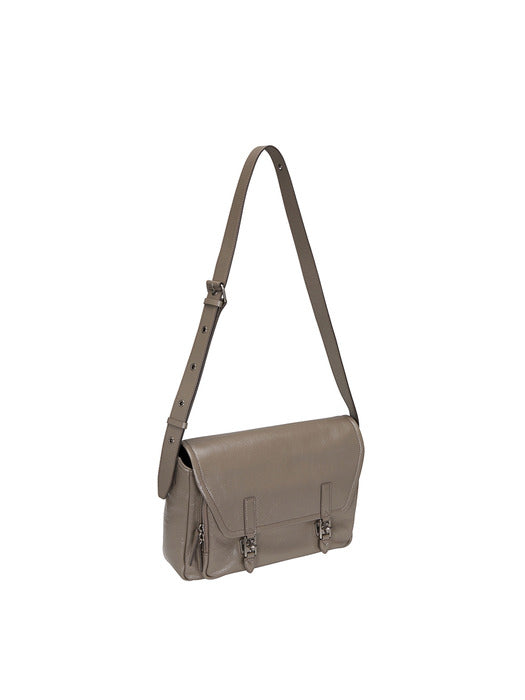 [vunque] Hey Double Pocket Leather Shoulder Bag (Small) - 2 Colors