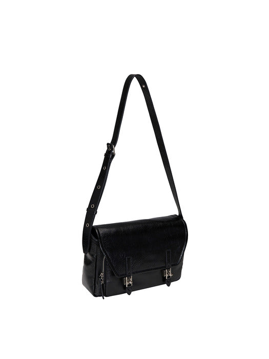 [vunque] Hey Double Pocket Leather Shoulder Bag (Small) - 2 Colors