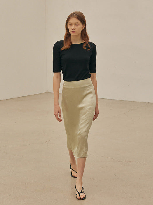 Mango Maniplease Tulip Satin Skirt