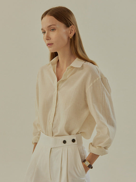 Mango Maniplease Mellan Stripe Shirt