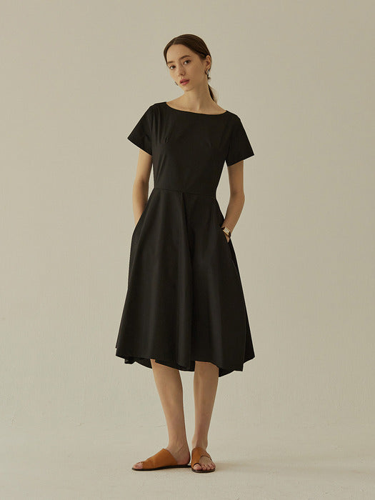 Mango Maniplease Cut Out Back Flare One Piece (1/2 Sleeve)