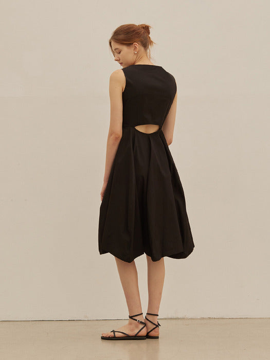 Mango Maniplease Cut Out Back Flare One Piece (Sleeveless)