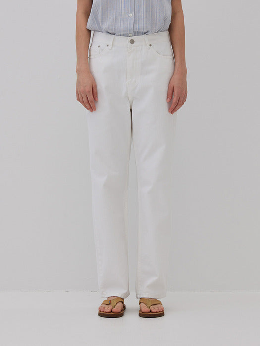 Mango Maniplease Mono Jeans White