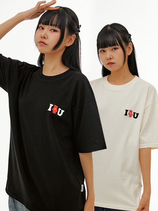 [ambler] [1+1] I곰U Over Fit T-Shirts AS1125 (2 colors)
