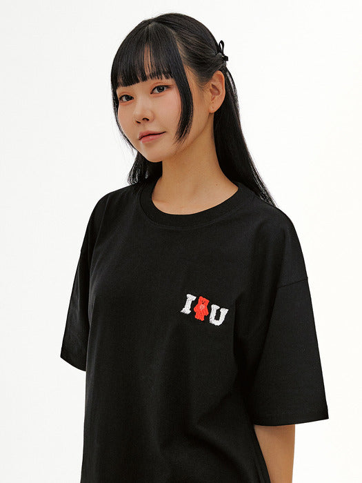 [ambler] [1+1] I곰U Over Fit T-Shirts AS1125 (2 colors)