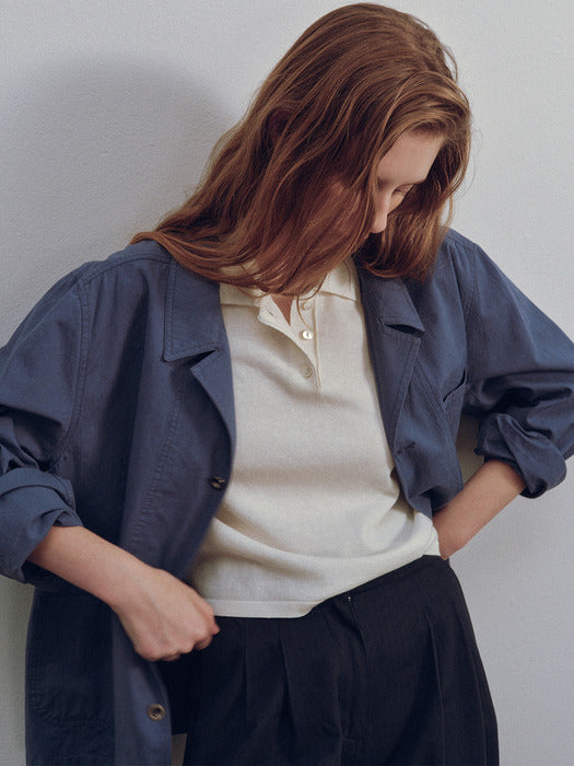 [nothing written] French work jacket (Vintage blue)