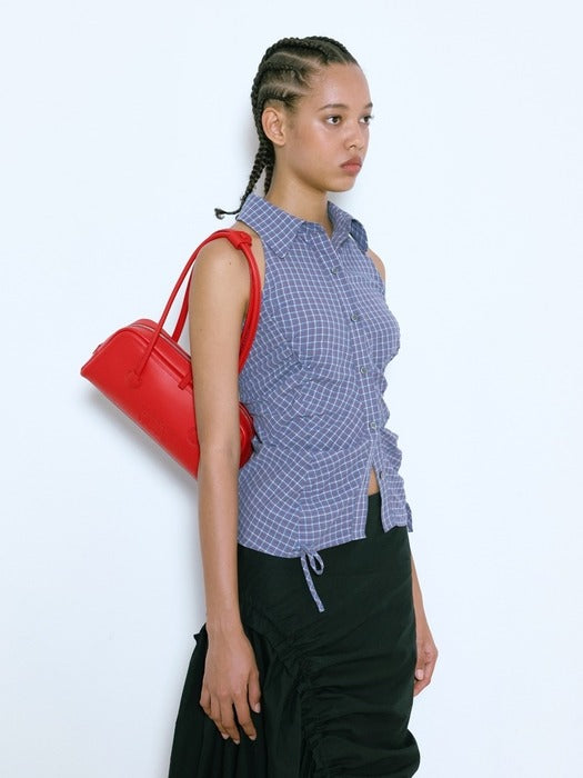 SOFT BAGUETTE BAG_apple red plain