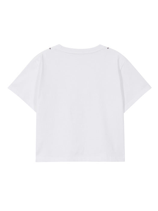 LOGO KEY CHAIN T-SHIRT_white