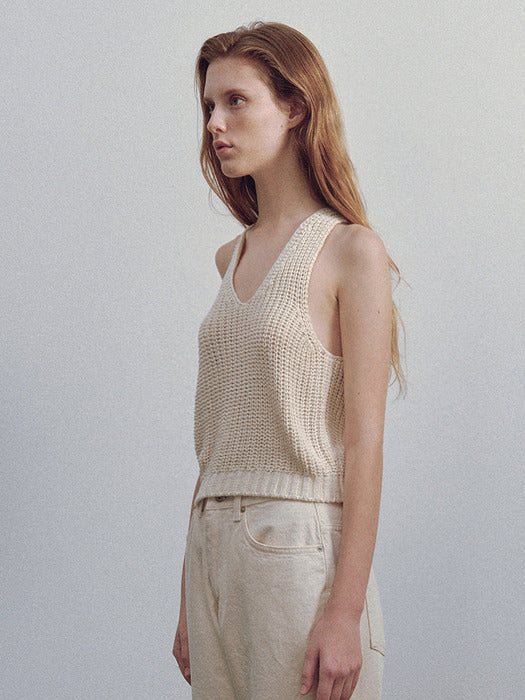 [nothing written] Greta knit top (Ivory)