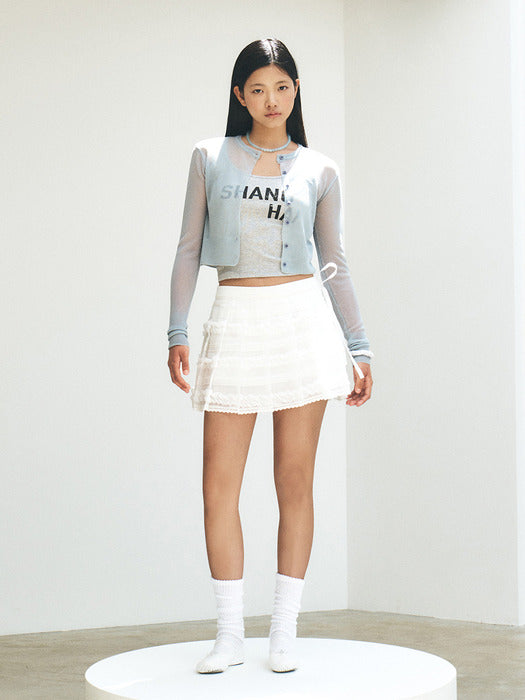 Grove Zenia Lace Skirt [WHITE]