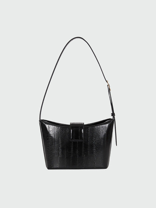 Eenk Hobart Folded Top Small Bucket Bag - Black