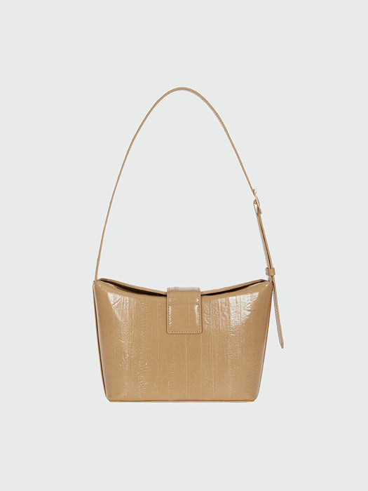 Eenk Hobart Folded Top Small Bucket Bag - Beige