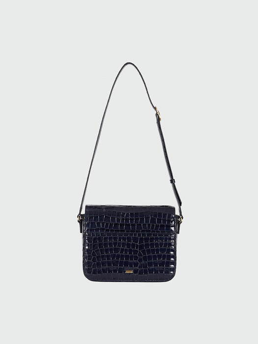 Eenk Hestiy Logo Flap Square Bag - Navy