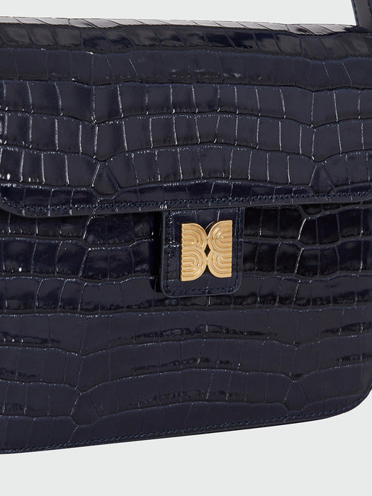 Eenk Hestiy Logo Flap Square Bag - Navy