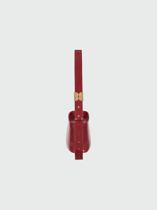 Eenk Halos Small Trapezoid Shoulder Bag - Red