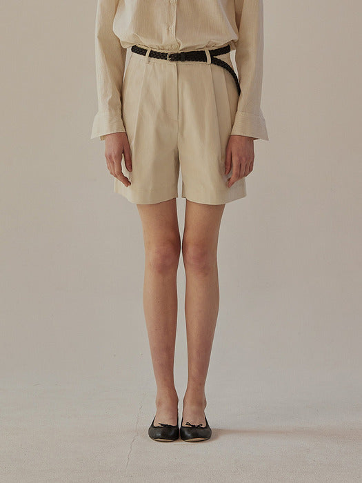 Wconcept_Mango_Maniplease Mango Maniplease Sand Pintuck Shorts