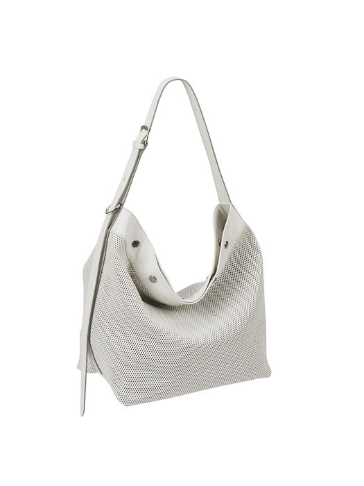 Vunque Perfec Button Up Net Hobo L Sage Green