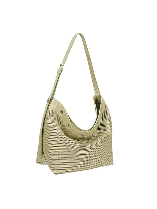 Vunque Perfec Button Up Net Hobo L Sage Green