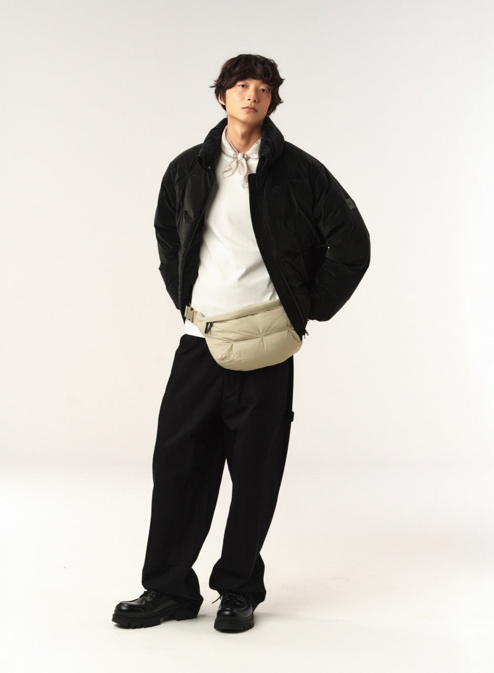 [satur] Angel Silk Scarf - Brown