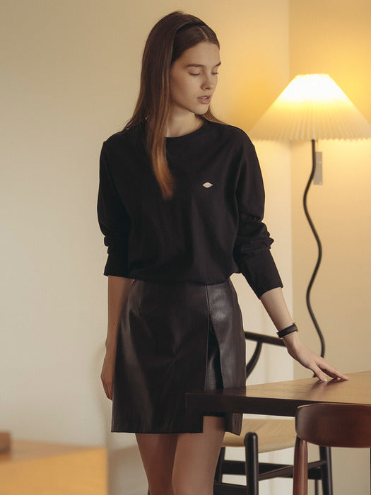 Tillidie Silket cotton long sleeve t-shirt Black