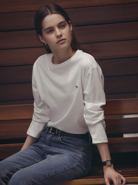 Tillidie Silket cotton long sleeve t-shirt Ivory
