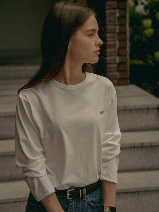 Tillidie Silket cotton long sleeve t-shirt Ivory