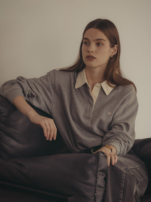 Tillidie Cotton solid polo t-shirt Melange