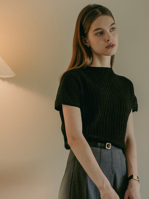 Tillidie Cashmere blended wholegarment knit Black