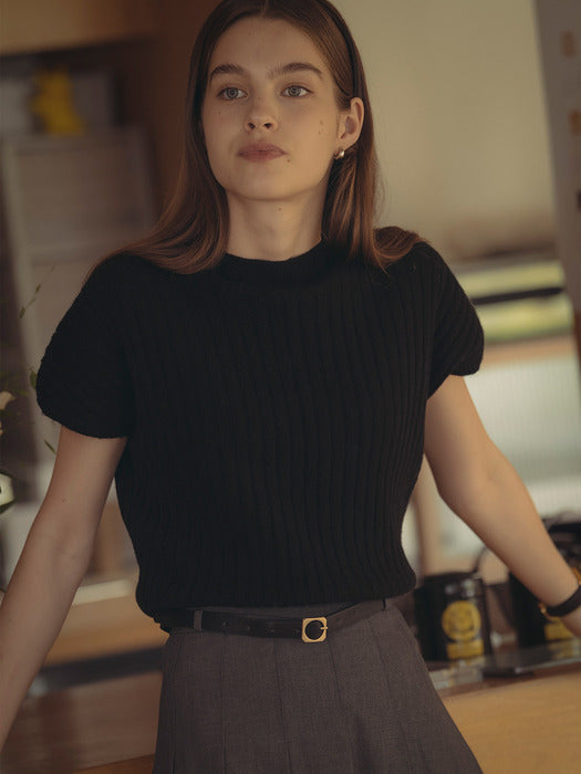 Tillidie Cashmere blended wholegarment knit Black