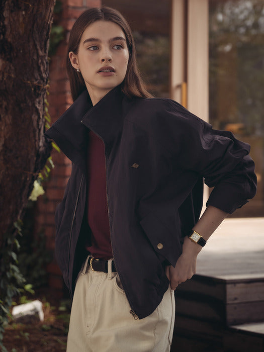 Tillidie Bonnie cotton bomber jumper Charcoal