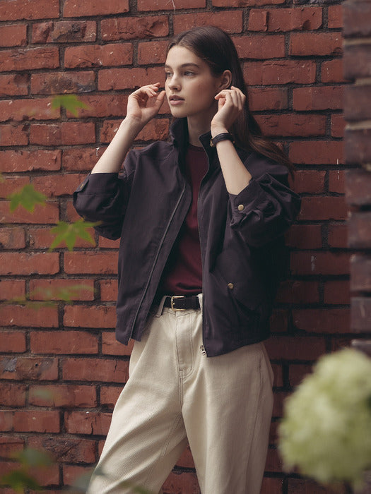 Tillidie Bonnie cotton bomber jumper Charcoal
