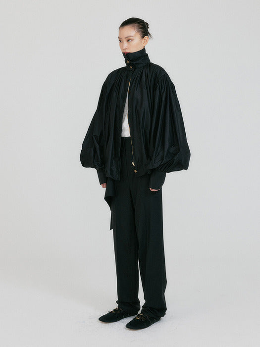 Eenk Zoem Shirred Volume Jumper - Black