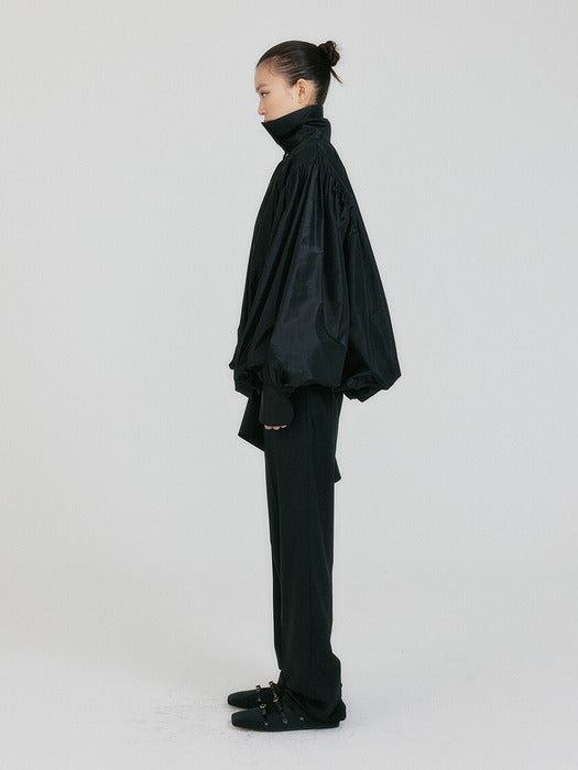 Eenk Zoem Shirred Volume Jumper - Black