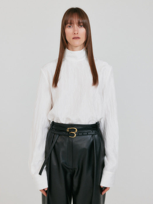 Eenk Znow High Neck Shirt - White