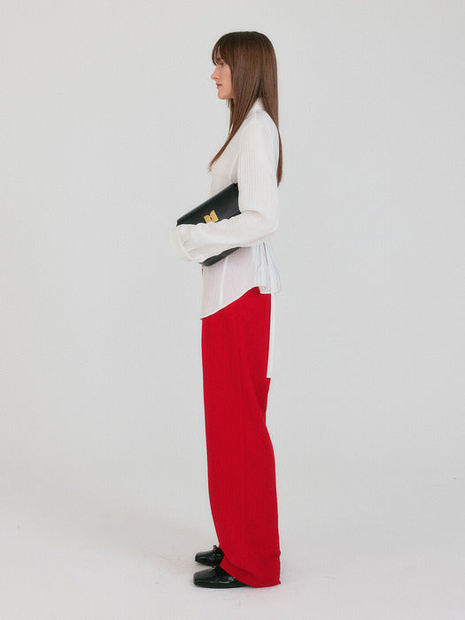 [EENK] Zemma Belted Shirt - White